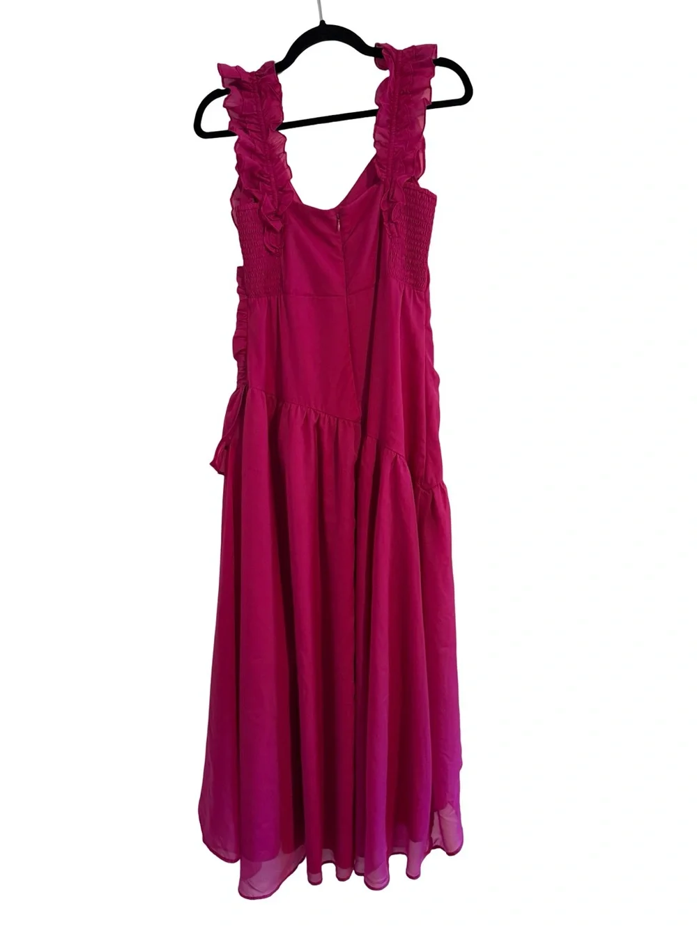 Abercrombie & Fitch Ruffle Strap High-Low Maxi Dress